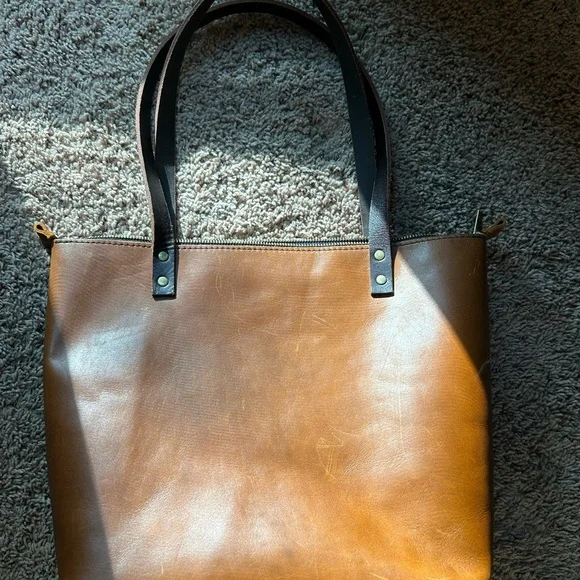 Portland leather brown leather tote medium. Excellent condition. - Picture 2 of 4